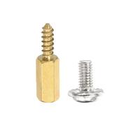 PATIKIL 24 Set M3 Hex Standoffs Brass, M3 x 7mm + 8mm Studs Male to Female Motherboard Standoffs Spacers Pillars, Gold, with Screw
