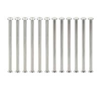 PATIKIL 24 Sets Chicago Screws, 5x100mm(DxH) Chicago Screws Phillips Binding Post Screw Bolts Leather Rivets 304 Stainless Steel Fasteners for Leather Belt Scrapbook Photo Albums, Silver