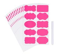 PATIKIL 240 Pcs Chalkboard Labels for Jars, 2" x 3" Self Adhesive Blank Gift Stickers All Purpose Name Tags Sticker with Marker for Present, Canning, Bottle, Food Containers, Rose Red