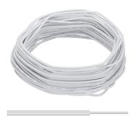 PATIKIL 24AWG Solid Electric Wire, 1 Pcs 49Ft Hook Up Tinned Copper Wire 1007 PVC Solid Single Core Wire for Home Improvement Circuit Computer Line, White