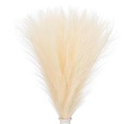 PATIKIL 24in Pampas Grass Decor, 30pcs Artificial Pampas Grass Bulk Fluffy Faux Pampas Grass Small Dried for Home Boho Decor Vase Wedding Table Centerpieces Wall Desk, Beige