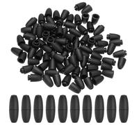 PATIKIL 24mm Breakaway Clasps, 50 Set Plastic Bead Barrel Connectors Lanyard Clips for Necklace Lanyard Bracelet Jewelry Making DIY Craft, Black