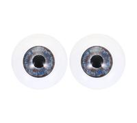 PATIKIL 24mm Doll Eyes,1 Pair Realistic Acrylic Eyes Plastic Half Eyeballs for Dolls Masks Halloween Props Art Craft, Dark Blue Gray