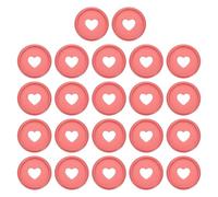 PATIKIL 24mm Plastic Book Binding Discs, 22 Pack Discbound Expansion Discs Heart Binder Rings for DIY Notebook Planner, Red