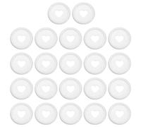 PATIKIL 24mm Plastic Book Binding Discs, 22 Pack Discbound Expansion Discs Heart Binder Rings for DIY Notebook Planner, White