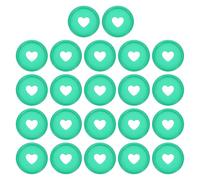 PATIKIL 24mm Plastic Book Binding Discs, 22 Pack Discbound Expansion Discs Heart Binder Rings for DIY Notebook Planner, Dark Green