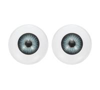 PATIKIL 24mm Safety Eyes, 2 Pcs Realistic Acrylic Eyes Plastic Half Eyeballs for Safety Masks Halloween Props Art Craft, Blue Gray