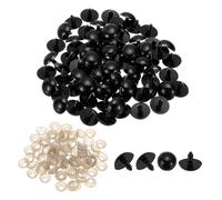 PATIKIL 24mm Safety Eyes, 200 Pcs Plastic Craft Eyes with Washers Safety Eyes for Stuffed Animals Crochet Toys Dolls DIY Craft Making, Black