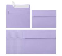 PATIKIL 24Pack A2 Envelopes, Self Seal Light Purple Invitation Envelopes for Postcard Wedding Greeting Cards Photos Announcement Mailing, 14.6 x 11.1cm Size