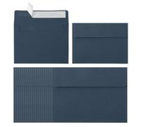 PATIKIL 24Pack A2 Envelopes, Self Seal Navy Blue Invitation Envelopes for Postcard Wedding Greeting Cards Photos Announcement Mailing, 14.6 x 11.1cm Size