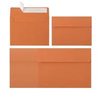 PATIKIL 24Pack A2 Envelopes, Self Seal Orange Invitation Envelopes for Postcard Wedding Greeting Cards Photos Announcement Mailing, 14.6 x 11.1cm Size