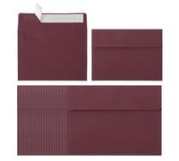PATIKIL 24Pack A2 Envelopes, Self Seal Wine Red Invitation Envelopes for Postcard Wedding Greeting Cards Photos Announcement Mailing, 14.6 x 11.1cm Size