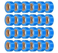 PATIKIL 24Pack Flourescent Blue Flagging Tape, 1" x 100 ft Non-Adhesive PVC Neon Ribbon Marking Roll Survey Tape for Tree Marking, Trail Marking