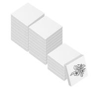 PATIKIL 24Pcs 2X2" Rubber Carving Blocks, Soft Linoleum Art Carving Block Square Crafts Stamp Making for Printmaking Stamps Carving Supplies, White