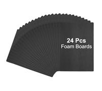 PATIKIL 24Pcs Foam Boards, 10 x 20 x 3/16" (5mm) Thick Foam Core Board Polystyrene Mat Sheet Double Sided Poster Foamboard Making for Mounting Crafts Paintings Prints Art, Black
