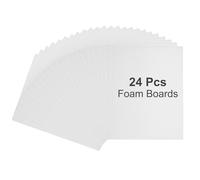 PATIKIL 24Pcs Foam Boards, 20 x 30 x 3/16" (5mm) Thick Foam Core Board Polystyrene Mat Sheet Double Sided Poster Foamboard Making for Mounting Crafts Paintings Prints Art, White