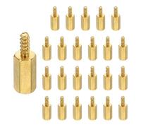 PATIKIL 24pcs M2 Male to Female Self-Tapping Hex Standoffs Spacers Pillars, M2 8+4mm Brass Motherboard Standoffs Copper