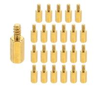 PATIKIL 24pcs M3 Male to Female Self-Tapping Hex Standoffs Spacers Pillars, M3 12+6mm Brass Motherboard Standoffs Copper