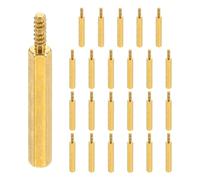 PATIKIL 24pcs M3 Male to Female Self-Tapping Hex Standoffs Spacers Pillars, M3 30+8mm Brass Motherboard Standoffs Copper