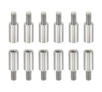 PATIKIL 24pcs M3 Standoffs, M3 10+6mm Spacer Standoffs Steel Threaded Standoffs Screws Kit 3mm ID 5mm OD Metric Male Female Thread Adapters for Circuit Board PCB RC Drones Motherboard