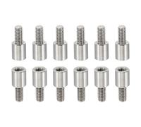 PATIKIL 24pcs M3 Standoffs, M3 6+6mm Threaded Spacer Standoffs Screws Kit | 3mm ID 5mm OD Metric Male Female Steel Thread Adapters for Circuit Board PCB RC Drones Motherboard