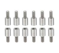 PATIKIL 24pcs M3 Standoffs, M3 8+6mm Spacer Standoffs Steel Threaded Standoffs Screws Kit 3mm ID 5mm OD Metric Male Female Thread Adapters for Circuit Board PCB RC Drones Motherboard
