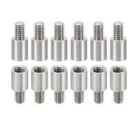 PATIKIL 24pcs M4 Standoffs, M4 8+6mm Spacer Standoffs Steel Threaded Standoffs Screws Kit 4mm ID 6mm OD Metric Male Female Thread Adapters for Circuit Board PCB RC Drones Motherboard