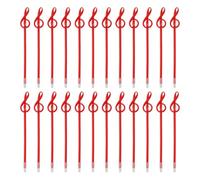 PATIKIL 24pcs Rollerball Pens 1.0mm, Musical Note Ball Point Pens Black Liquid Gel Ink Music Novelty Smooth Writing for Home Office Gifts, Red