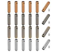PATIKIL 24Pcs Shoelace Tips with Screw, Alloy 25mm Aglets Shoes Lace Cords End Tip Cap Replacement for DIY Clothes Strings, 4 Color