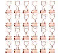 PATIKIL 24Pcs Small Binder Clips, Cat Shape Cute Binder Clips Paper Clamps Bulk Plating for Paper Bookmarks Planner Notes Letter Journals Office Supplies Bags Crafts, Silver