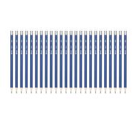 PATIKIL 24Pcs Wood Pencils, Hexagonal Black HB Graphite Pencil Set Pre-sharpened Erasable with Eraser for Daily Home Office Classroom Writing Marking Study Note Supplies, Blue