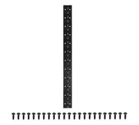 PATIKIL 24x2 Inch Piano Hinge, 1 Pack 304 Stainless Steel Continuous Hinge with Holes for Piano Gate Door Wooden Storage Box Cabinet Boat, Black