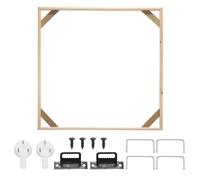 PATIKIL 24''x24'' Canvas Frame Kit, DIY Solid Wood Canvas Stretcher Bars Square Wooden Art Frames with Artwork Accessories for Painting Acrylic Oil Creative Art Projects