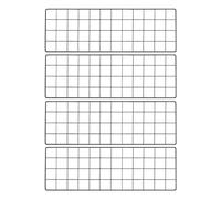 PATIKIL 24x8 Inch Wall Grid Panel, 4 Pcs Metal Wire Photo Wall Decorative Grid for Photo Display Hanging Picture Memo Home Decorations, Black