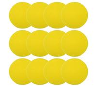 PATIKIL 25 cm Poly Spot Markers, 12Pcs Non Slip Rubber Floor Dots with Storage Bag Flat Agility Cones for Sports Training Basketball Football, Yellow