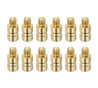 PATIKIL 25 Grain Archery Arrow Insert 0.244 Inch, 12 Pack Brass Arrow Weight Bolt for Field Points Shaft