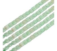 PATIKIL 25 Pack Natural Stone Beads, 8mm Faceted Square Agate Beads Bulk Natural Green Aventurine Stones, for DIY Jewelry Making Necklace Bracelet Accessories, 1 Strands, Green