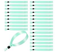 PATIKIL 25 Pcs Disposable Event Wristbands, 6.7 Inch Colored Wrist Bands Cloth Wristbands Events Bracelets for Event Party Club Entrance Concert Camp, Light Blue