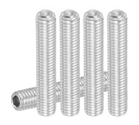 PATIKIL 25 Pcs Hex Socket Grub Screw, M8x50mm Flat Point Grub Bolt 304 Stainless Steel Head Socket Set Screws for Door Handles Light Fixture Repair