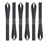 PATIKIL 25 x 300mm Soft Loop Tie Down Straps, 8Pcs Heavy Duty Motorcycle Handlebar Strap Fastening Tie Down Loops for Securing ATV UTV Truck Scooters Lawn Garden Equipment, Black