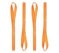 PATIKIL 25 x 400mm Soft Loop Tie Down Straps, 4Pcs Heavy Duty Motorcycle Handlebar Strap Fastening Tie Down Loops for Securing ATV UTV Truck Scooters Lawn Garden Equipment, Orange