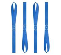 PATIKIL 25 x 400mm Soft Loop Tie Down Straps, 4Pcs Heavy Duty Motorcycle Handlebar Strap Fastening Tie Down Loops for Securing ATV UTV Truck Scooters Lawn Garden Equipment, Blue