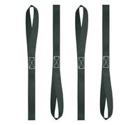 PATIKIL 25 x 400mm Soft Loop Tie Down Straps, 4Pcs Heavy Duty Motorcycle Handlebar Strap Fastening Tie Down Loops for Securing ATV UTV Truck Scooters Lawn Garden Equipment, Black