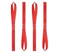 PATIKIL 25 x 400mm Soft Loop Tie Down Straps, 6Pcs Heavy Duty Motorcycle Handlebar Strap Fastening Tie Down Loops for Securing ATV UTV Truck Scooters Lawn Garden Equipment, Red