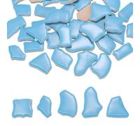 PATIKIL 250g/0.55LB Irregular Ceramics Mosaic Tiles, 0.79"-1.57" Mosaic Stained Tile Broken Porcelain Pieces Stones Bulk for DIY Craft Making Vases Home Decoration, Lake Blue