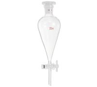 PATIKIL 250ml Conical Separating Funnel, Borosilicate Glass Heavy Wall Lab Separatory Funnel with 24/29 Joints and PTFE Stopcock for Titration Extraction