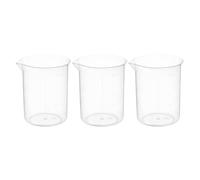 PATIKIL 250ml Measuring Cups, 3Pcs Polypropylene Beakers Graduated Measuring Pitcher Beakers with and Spout for Lab Experiments, Baking and Cooking, Transparent