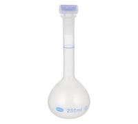 PATIKIL 250ml Volumetric Flask, Polypropylene Graduated Volumetric Measuring Flask with Plug Cap Tolerance 0.3ml for Laboratory Science Experiment, Translucent