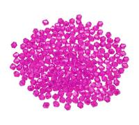 PATIKIL 250pcs 6mm Bicone Glass Crystal Beads, Faceted Glass Spacer Beads for Jewelry Making Bracelet Necklace Earrings DIY Suncatcher Craft, Rose Red