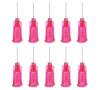 PATIKIL 25Ga x 0.5 Inch Dispensing Needle Tips, 50Pcs Stainless Steel and Plastic Glue Needle Tube Blunt Tips with Luer Lock for Glue Oil Applicator, Rose Red